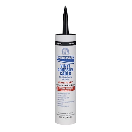 Phenoseal Phenoseal Black Vinyl Kitchen and Bath Adhesive Caulk 10 oz 06102